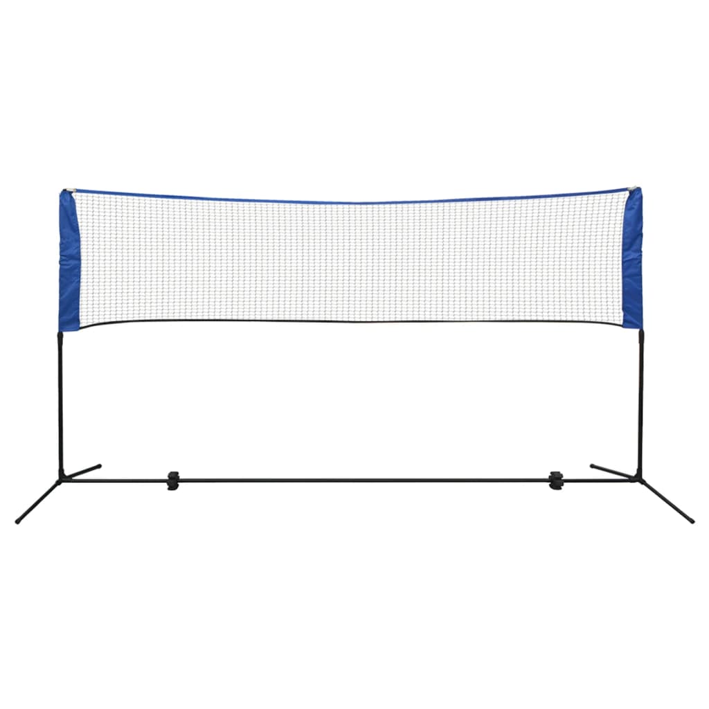 Badmintonnät med fjäderbollar 300x155 cm