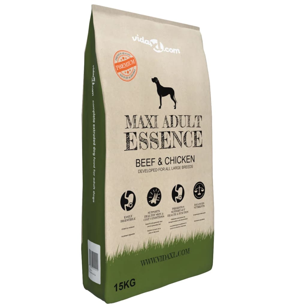 Premium Hundmat torr Maxi Adult Essence Beef & Chicken 15 kg