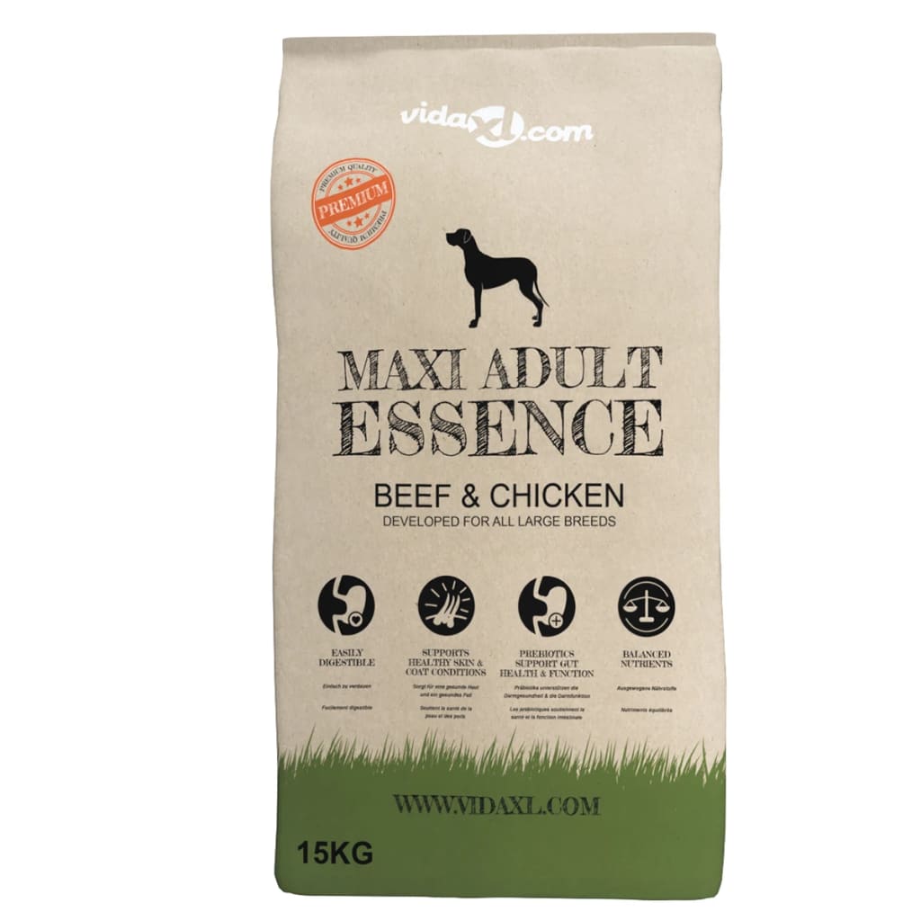 Premium Hundmat torr Maxi Adult Essence Beef & Chicken 15 kg