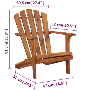 Adirondackstol massivt akaciaträ-Utestolar-vidaXL-njoyroom