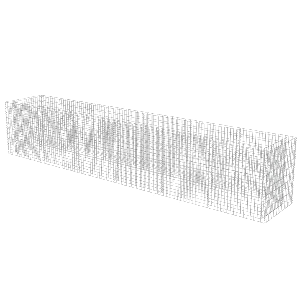 Planteringsgabion upphöjd galvaniserat stål 540x90x100 cm