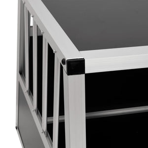 Hundbur med dubbel dörr 89x69x50 cm