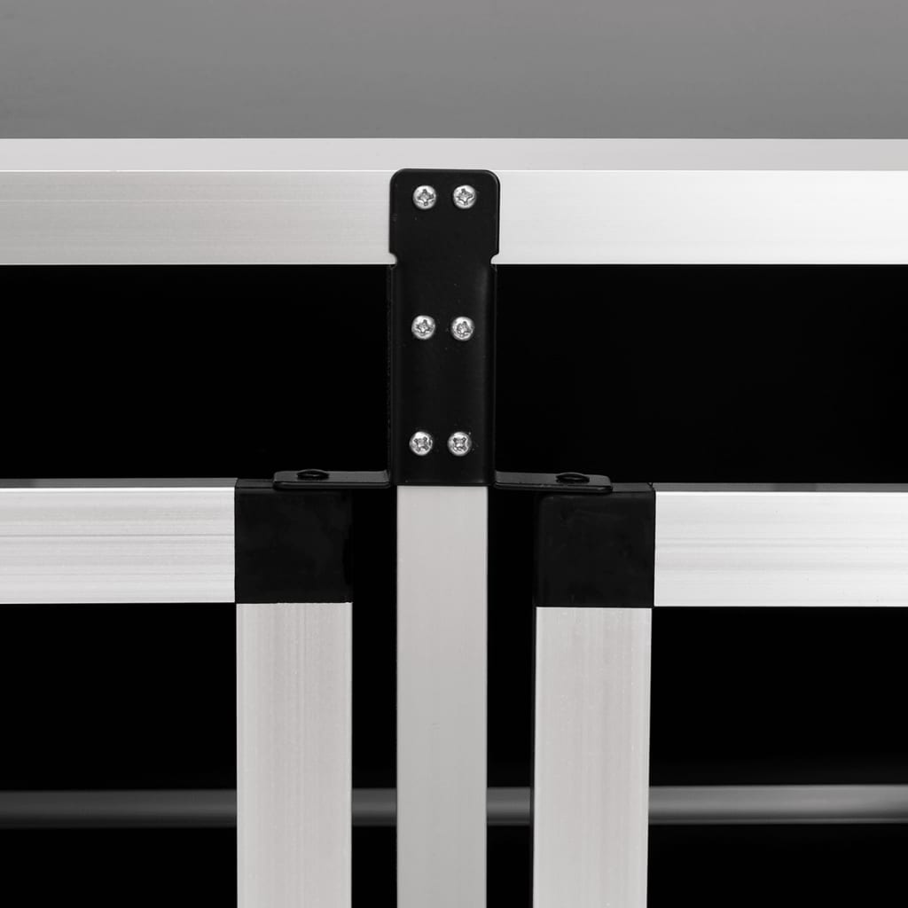 Hundbur med dubbel dörr 89x69x50 cm