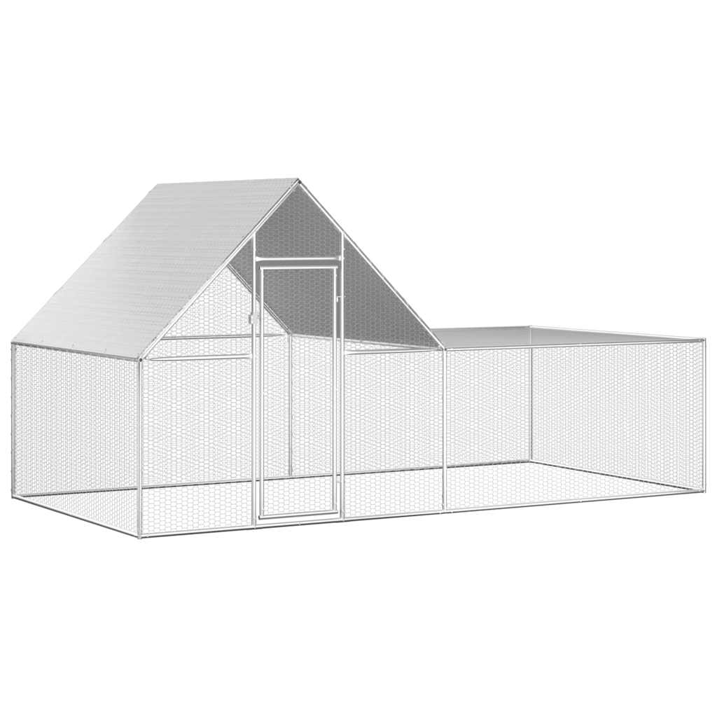Hönsbur 4x2x2 m galvaniserat stål