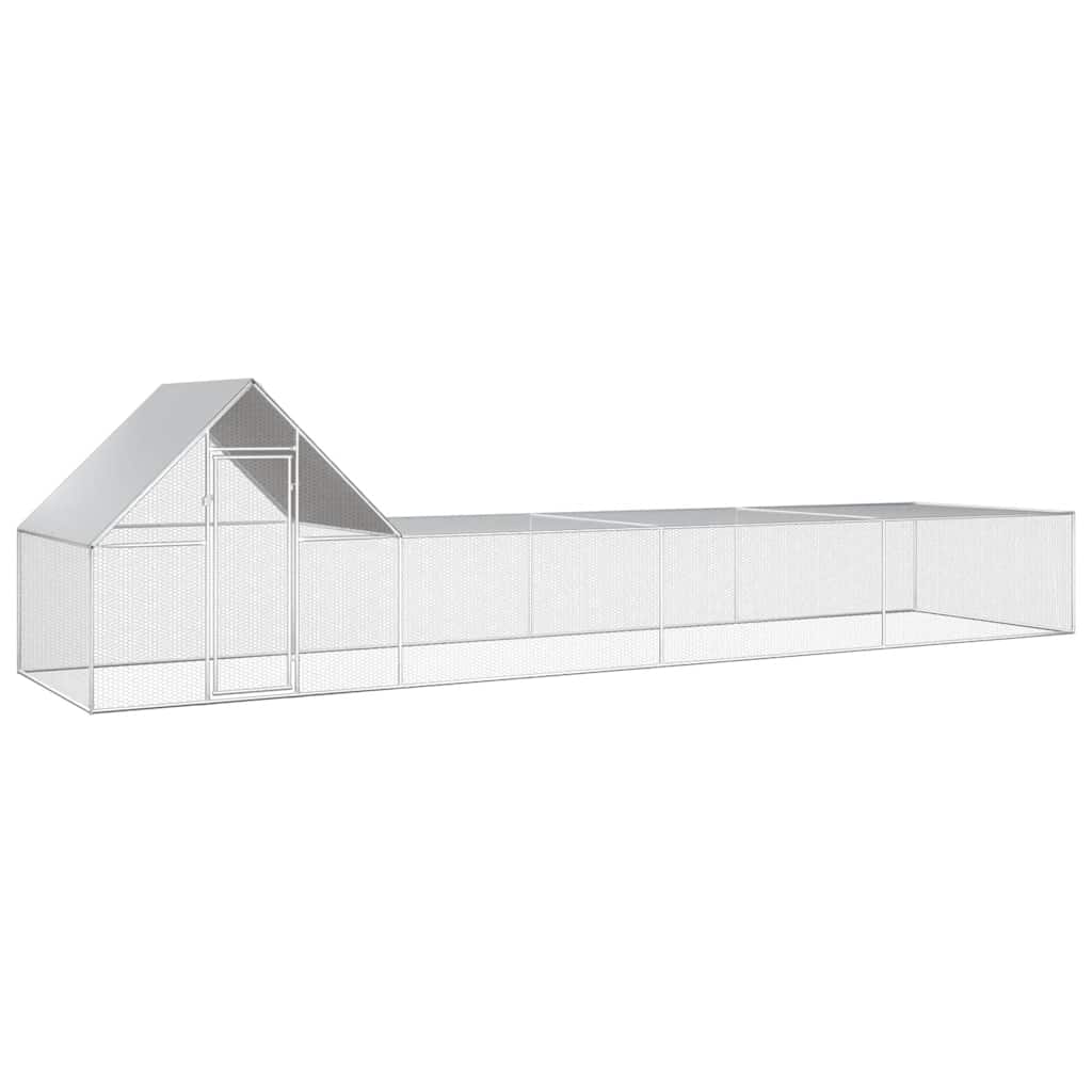 Hönsbur 8x2x2 m galvaniserat stål