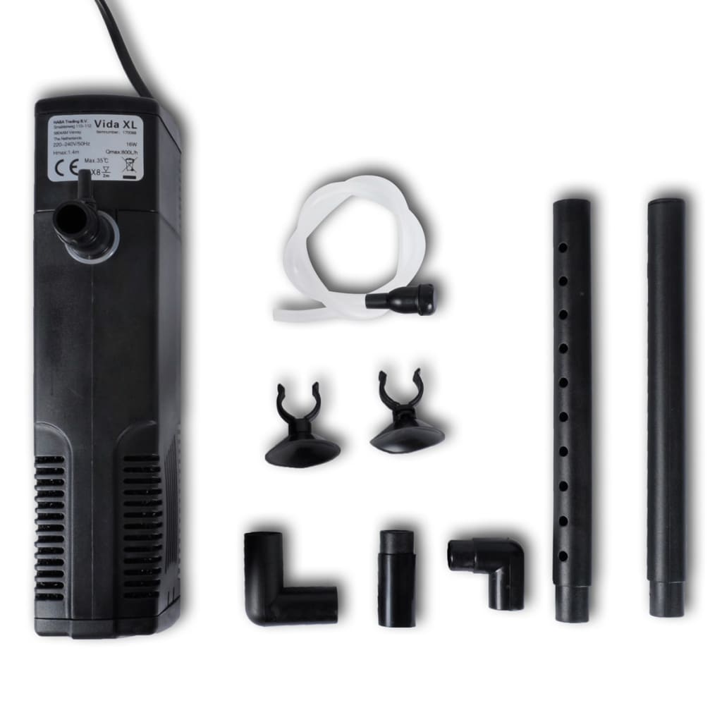 Filterpump för akvarier 800L/tim aktivt kol