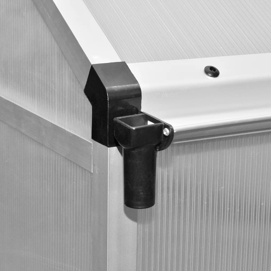 Växthus i förstärkt aluminium med basram 4,6 m²