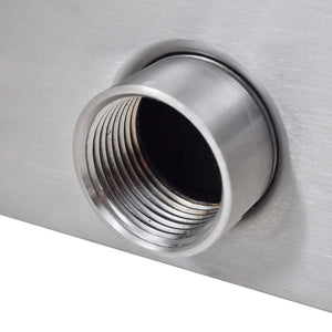 Rektangulärt Vattenfall Poolfontän med LEDs i rostfritt stål 60 cm