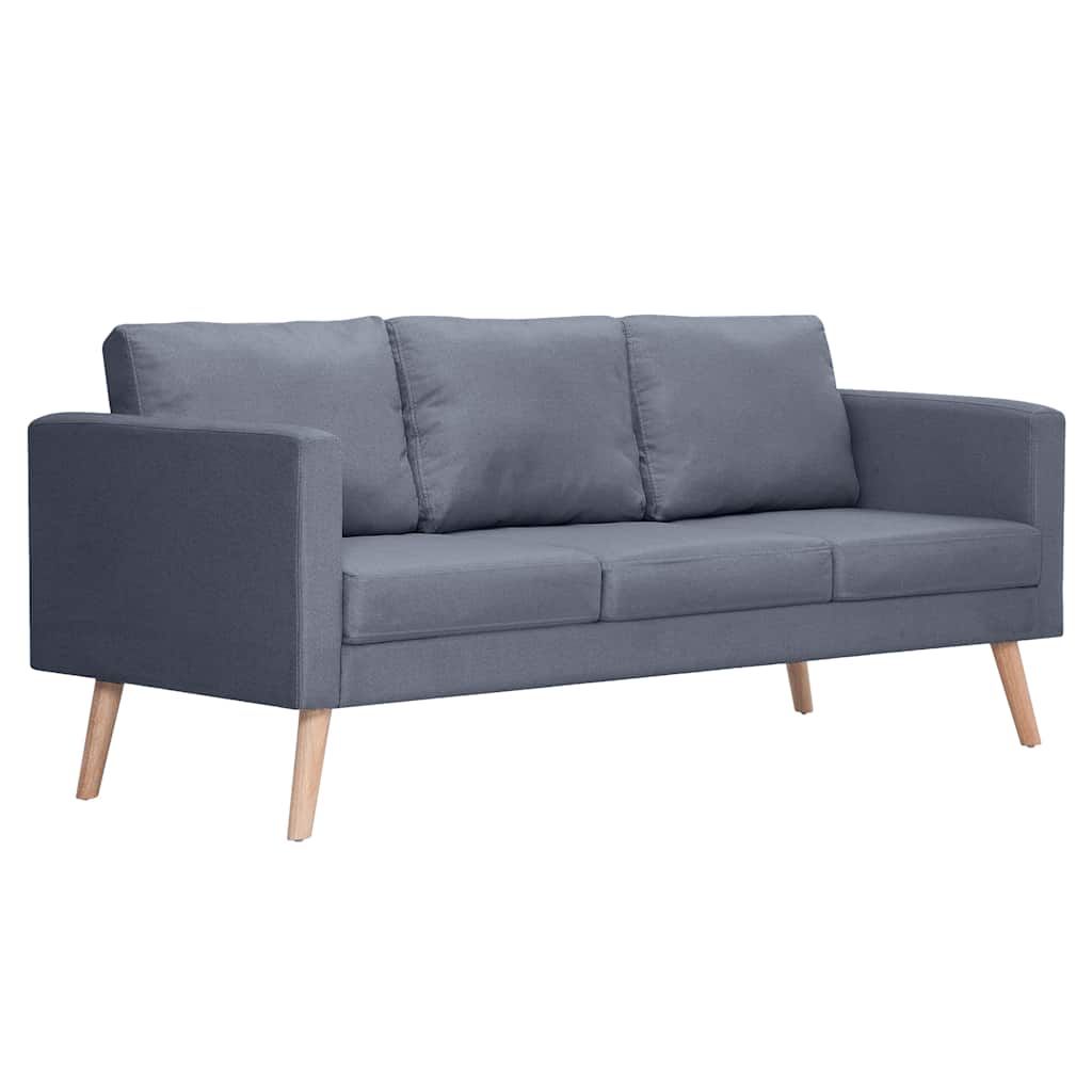 Soffa 3-sits tyg mörkgrå