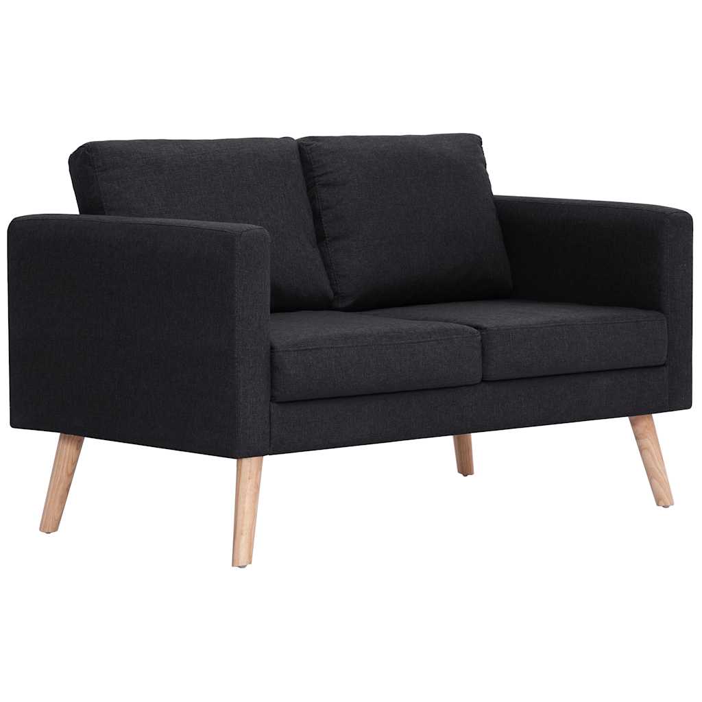 2-sitssoffa tyg svart