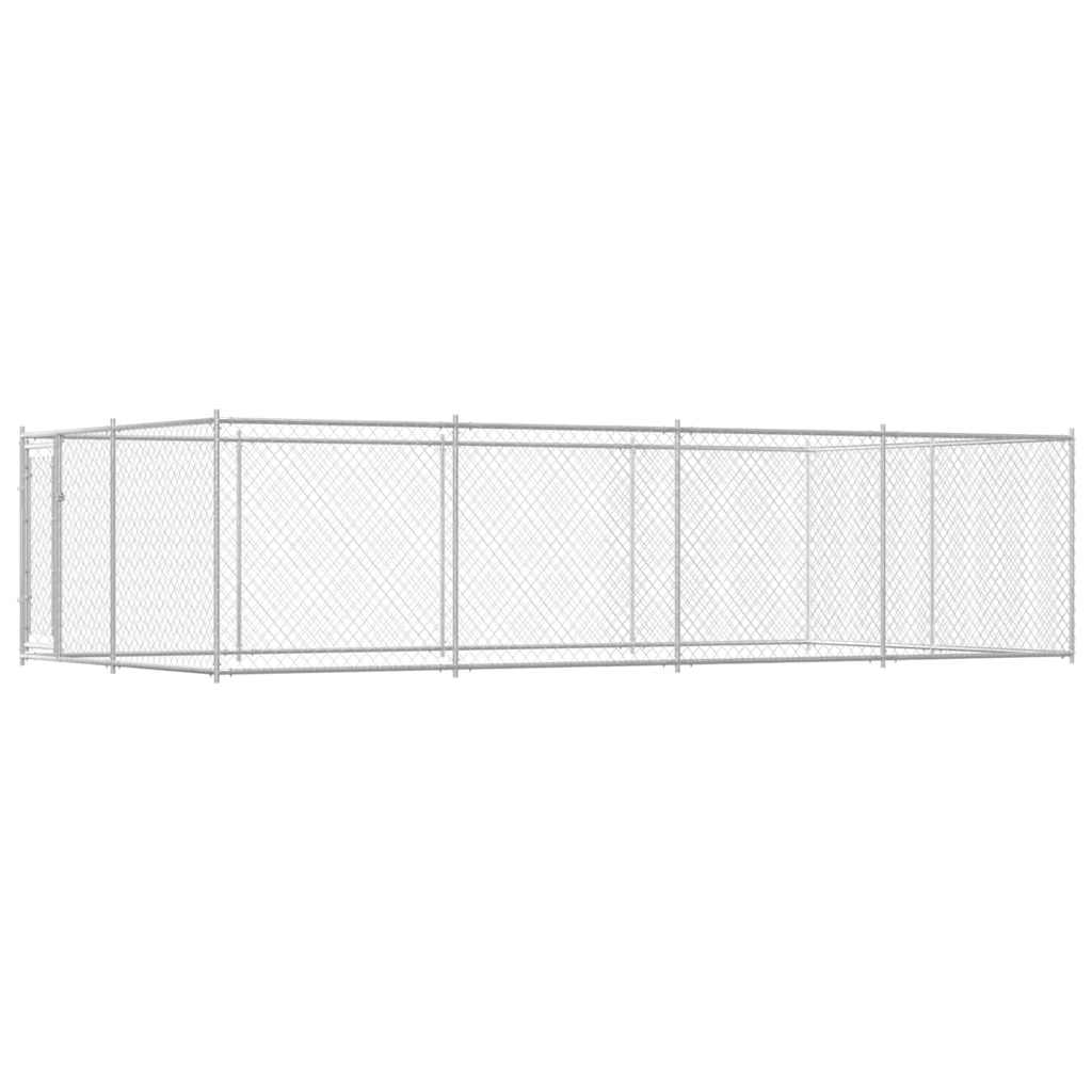 Hundgård för utomhusbruk 7,6x3,8x1,9 m