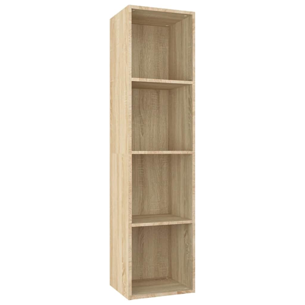 Bokhylla/tv-bänk sonoma-ek 36x30x143 cm konstruerat trä