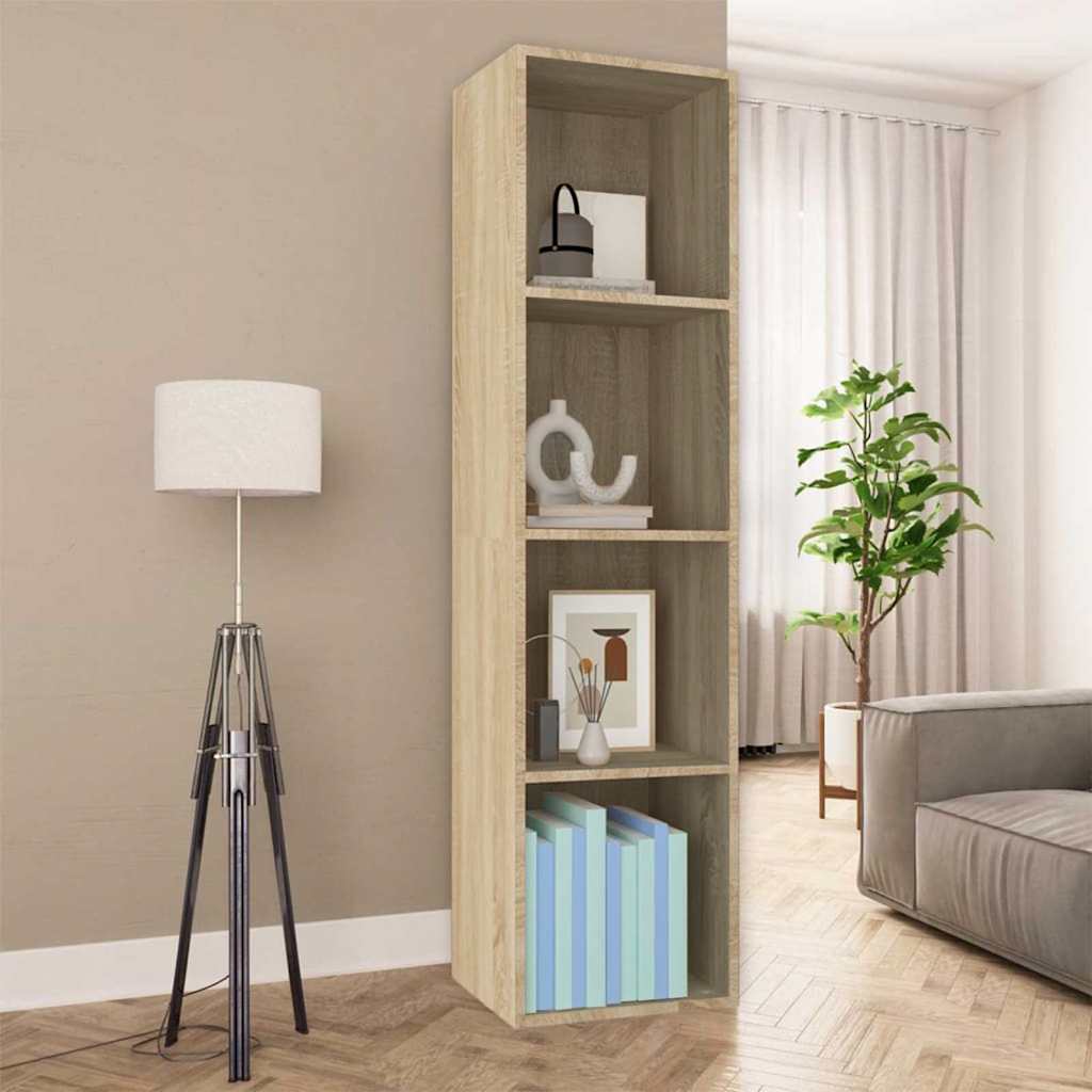 Bokhylla/tv-bänk sonoma-ek 36x30x143 cm konstruerat trä