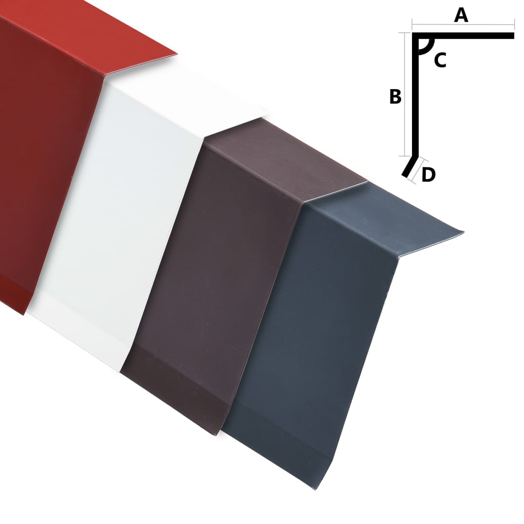 Ståndskiva L-profil 5 st aluminium antracit 170cm