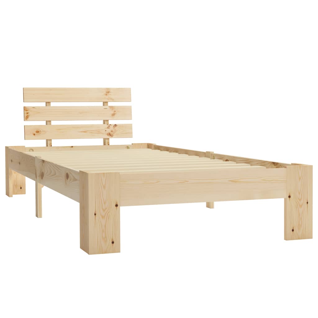 Sängram utan madrass massiv furu 100x200 cm