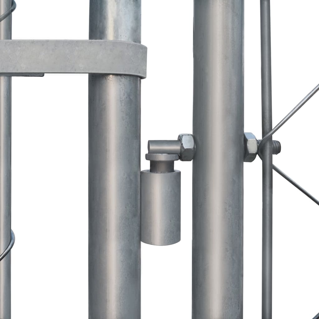 Hundgård för utomhusbruk galvaniserat stål 2x2x1 m