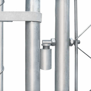 Hundgård för utomhusbruk galvaniserat stål 4x4x1 m