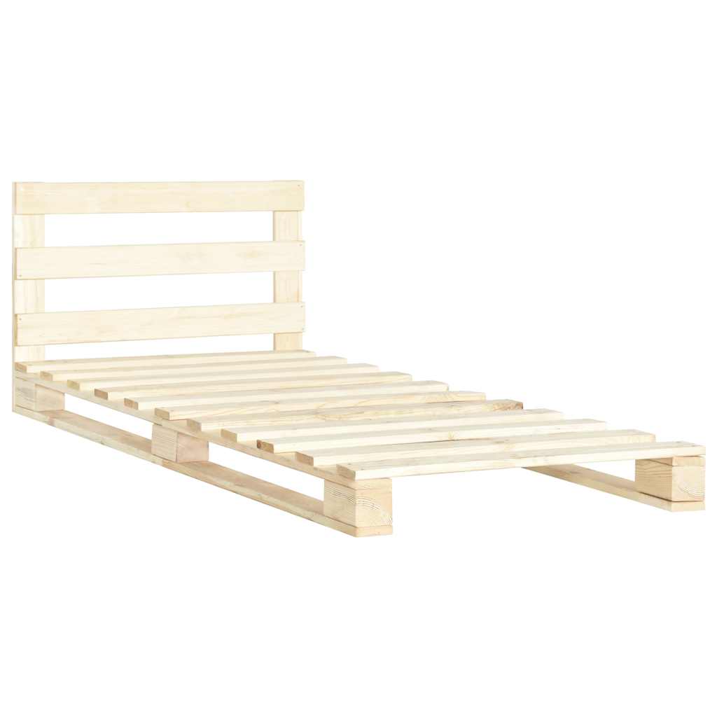 Pallsäng utan madrass massiv furu 90x200 cm