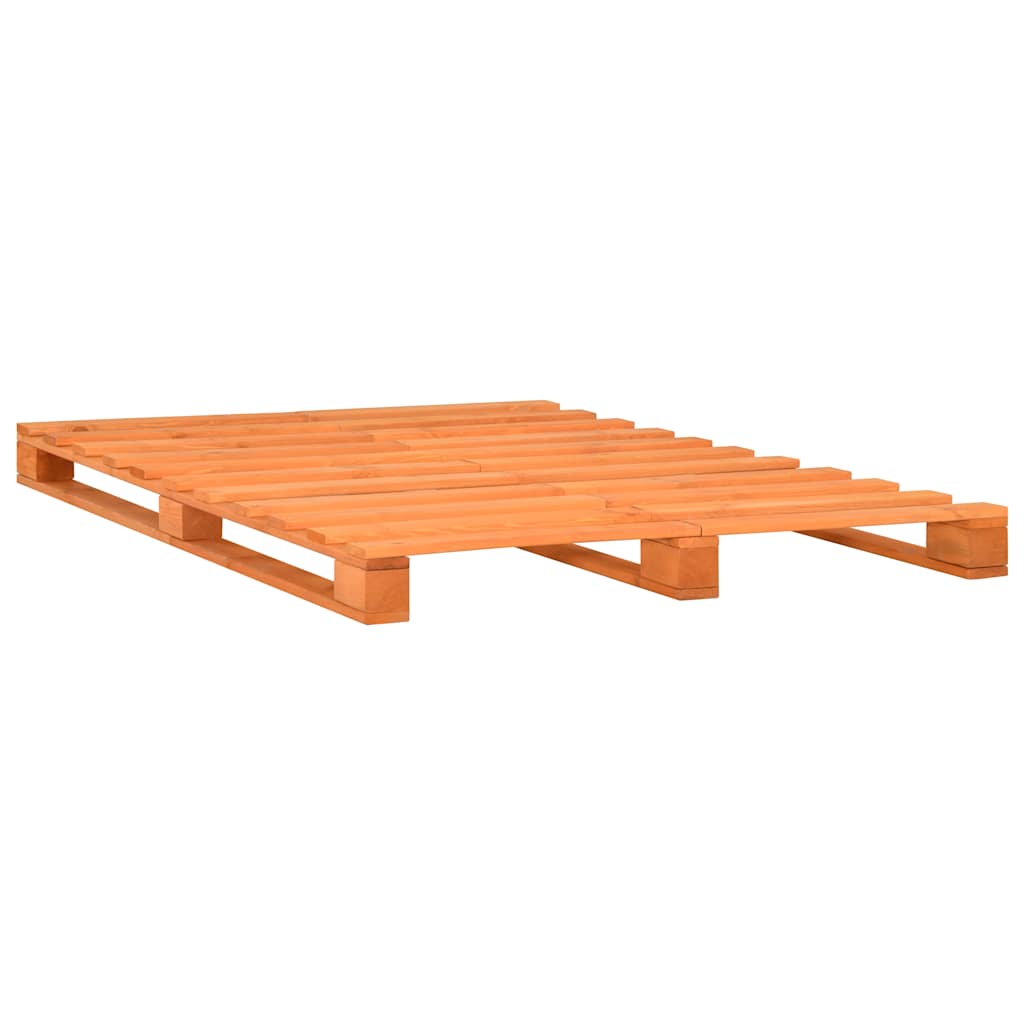 Pallsäng utan madrass brun 180x200 cm massiv furu