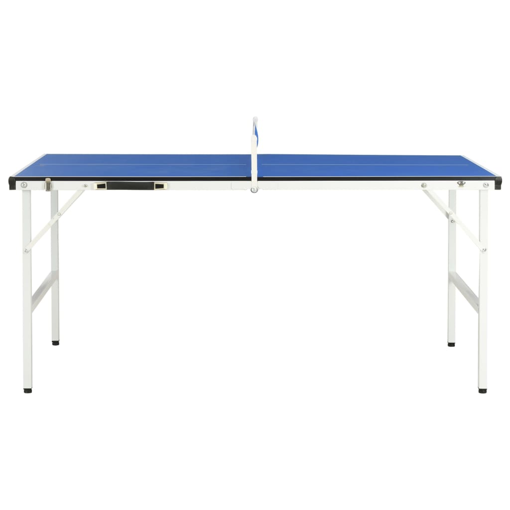 Bordtennisbord med nät 5 feet 152x76x66 cm blå