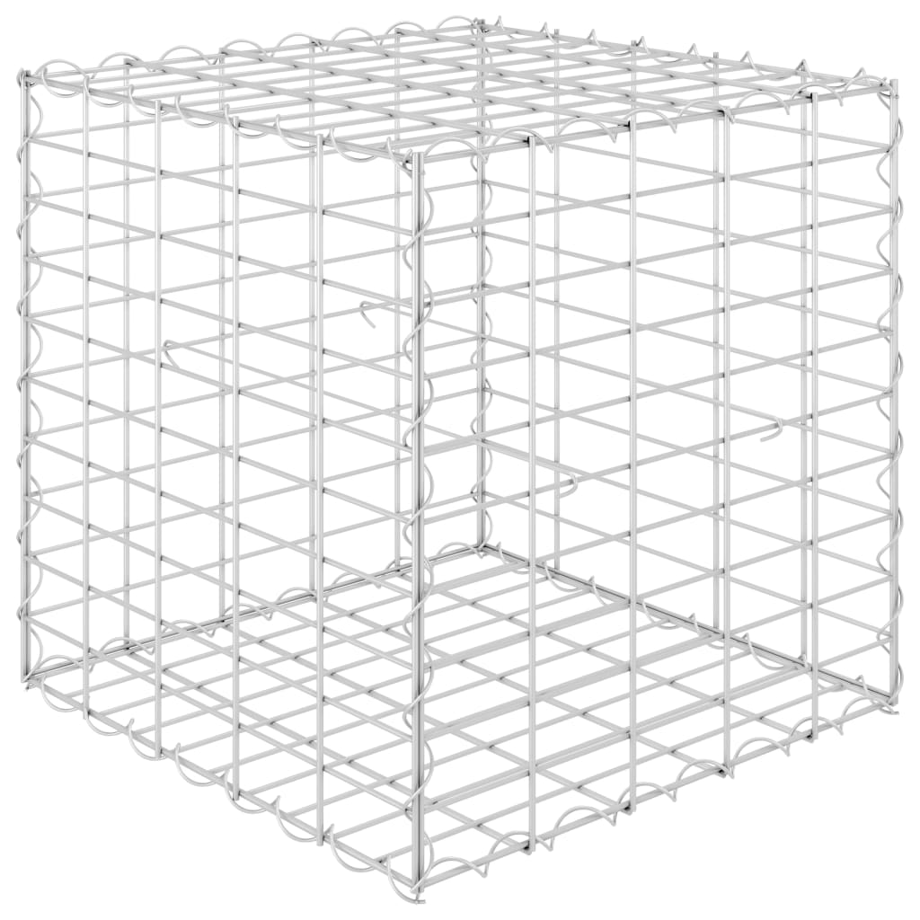 Planteringsgabion upphöjd stål 50x50x50 cm