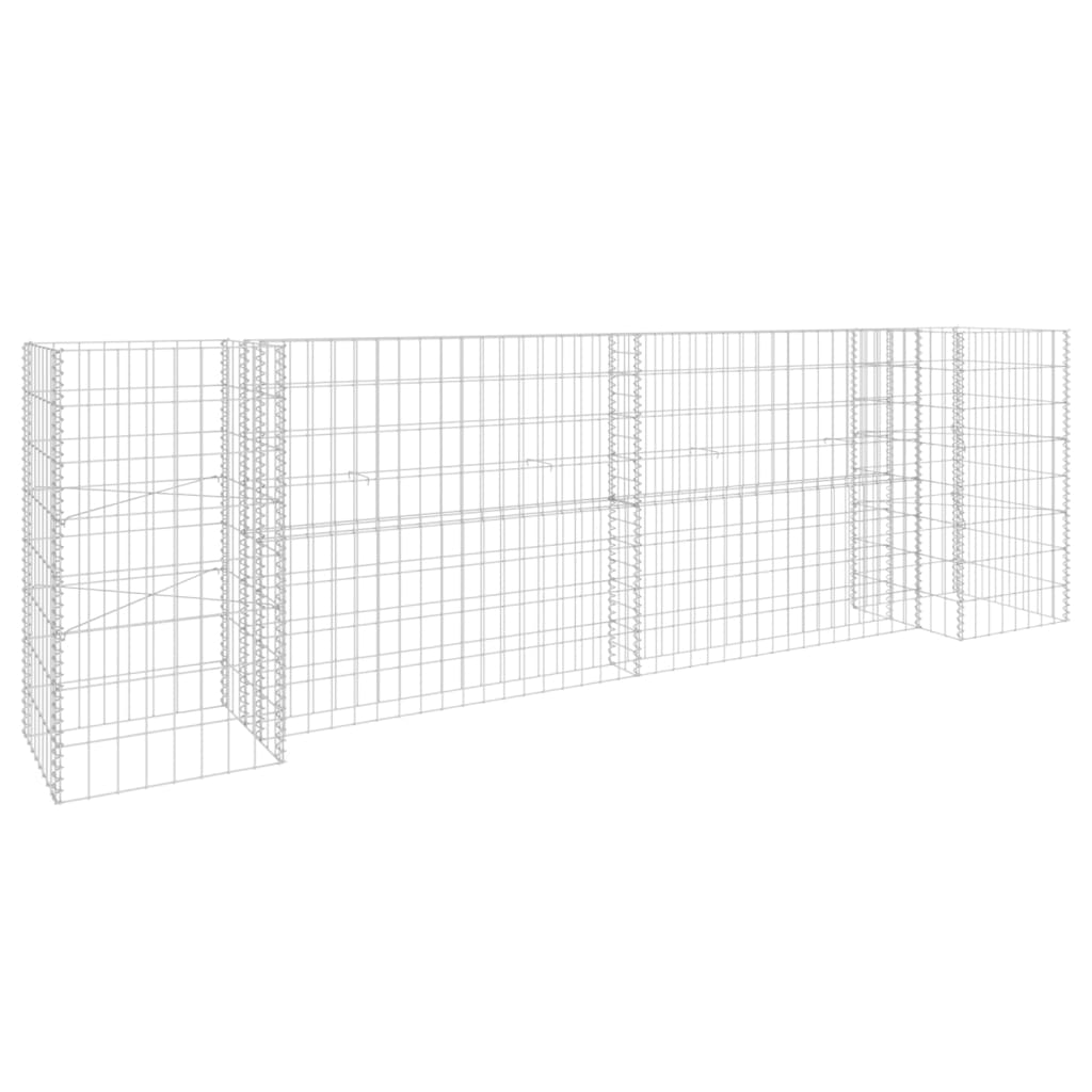 Planteringsgabion H-formad stål 260x40x80 cm