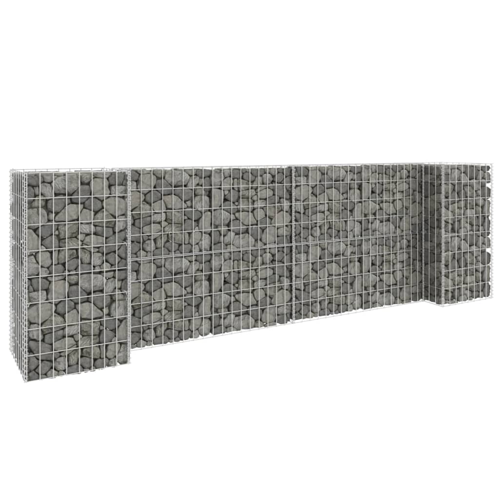 Planteringsgabion H-formad stål 260x40x80 cm