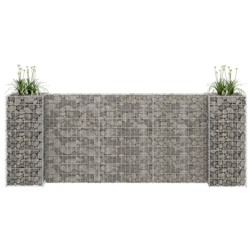 Planteringsgabion H-formad stål 260x40x100 cm