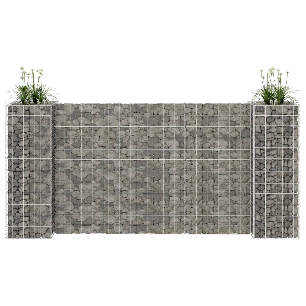 Planteringsgabion H-formad stål 260x40x120 cm