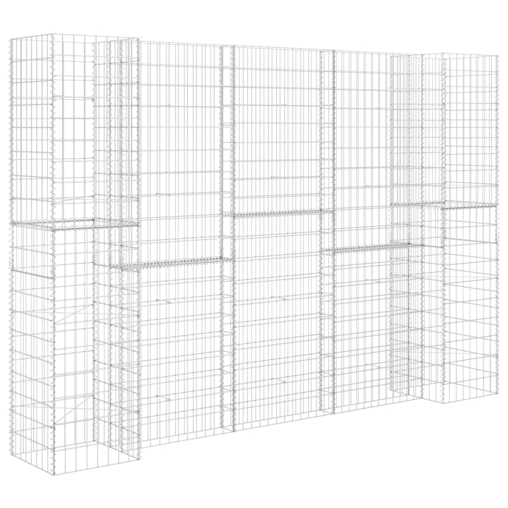 Planteringsgabion H-formad stål 260x40x180 cm