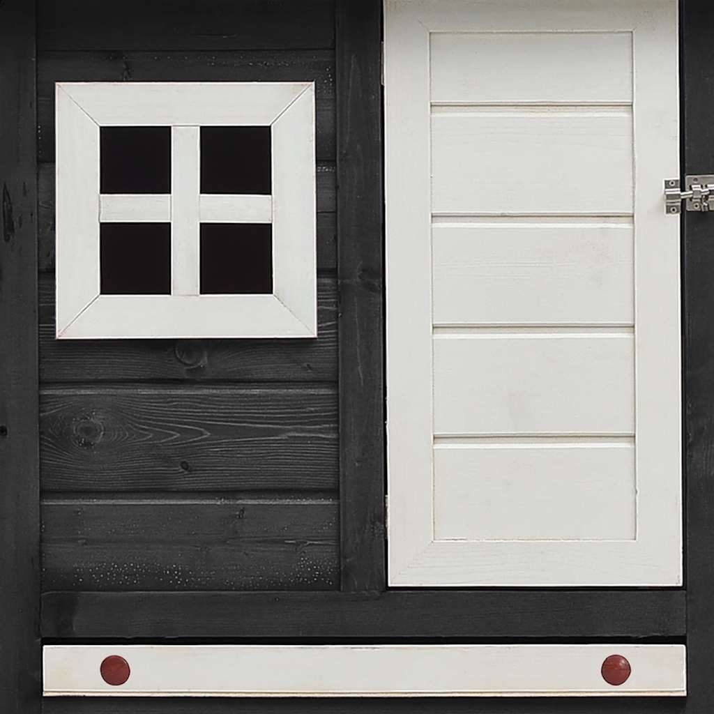 Hönshus grå 170x81x110 cm massiv furu & granträ