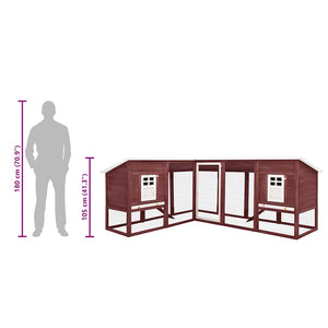 Utebur med inhägnad mocca och vit massivt granträ