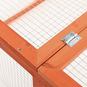 Kaninbur 124x120x60 cm massivt granträ