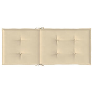 Stolsdynor 2 st beige 120x50x3 cm tyg