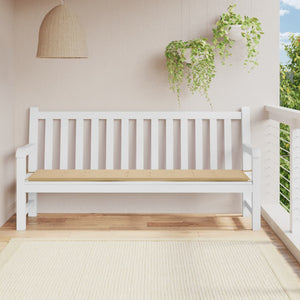 Bänkdyna för trädgården beige 200x50x4 cm oxfordtyg