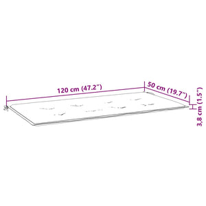 Bänkdyna för trädgården taupe 120x50x4 cm oxfordtyg