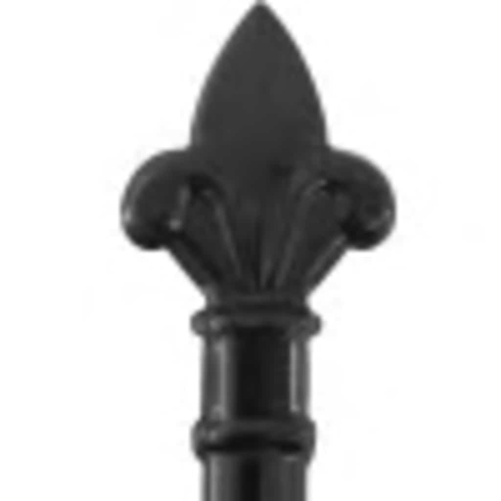 Dubbelgrind med spetsig topp stål 3x2 m svart