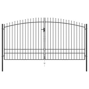 Dubbelgrind med spjut-toppar 400x248 cm