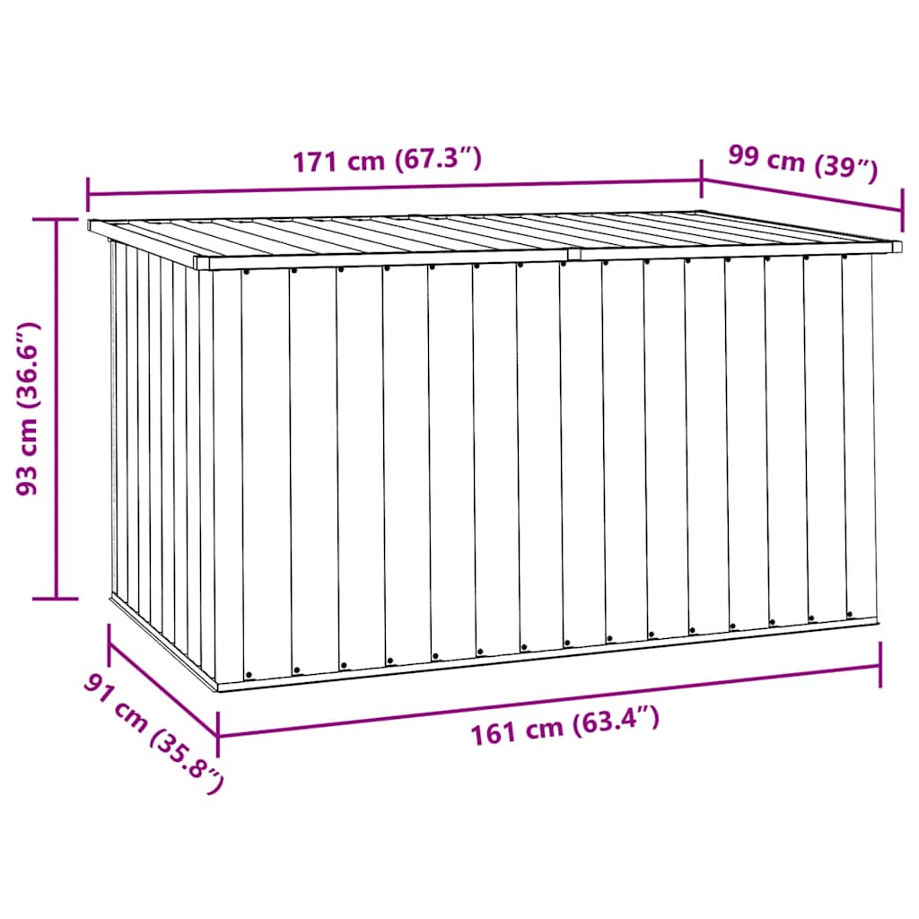 Dynbox brun 171x99x93 cm