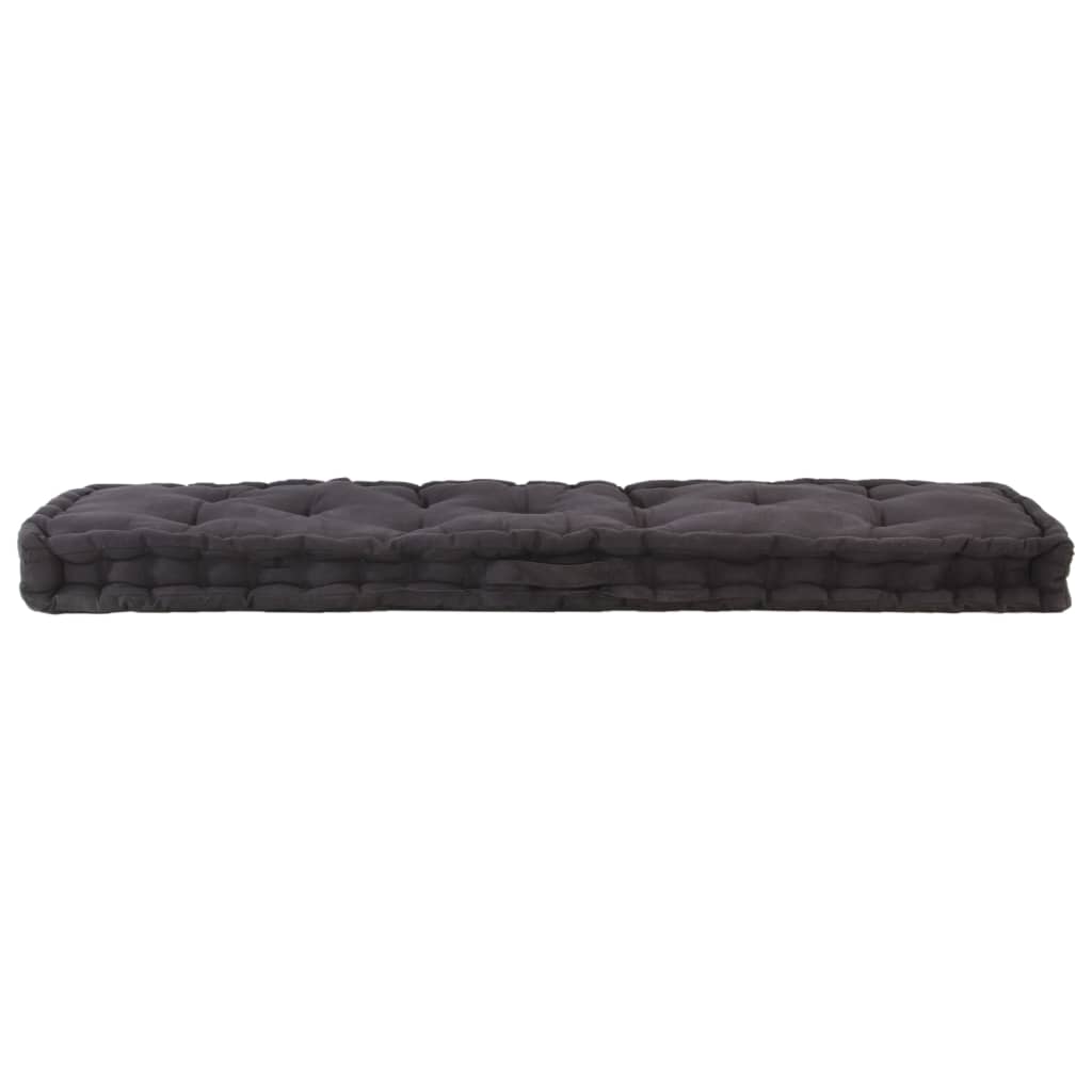 Dyna till pallsoffa bomull 120x40x7 cm svart