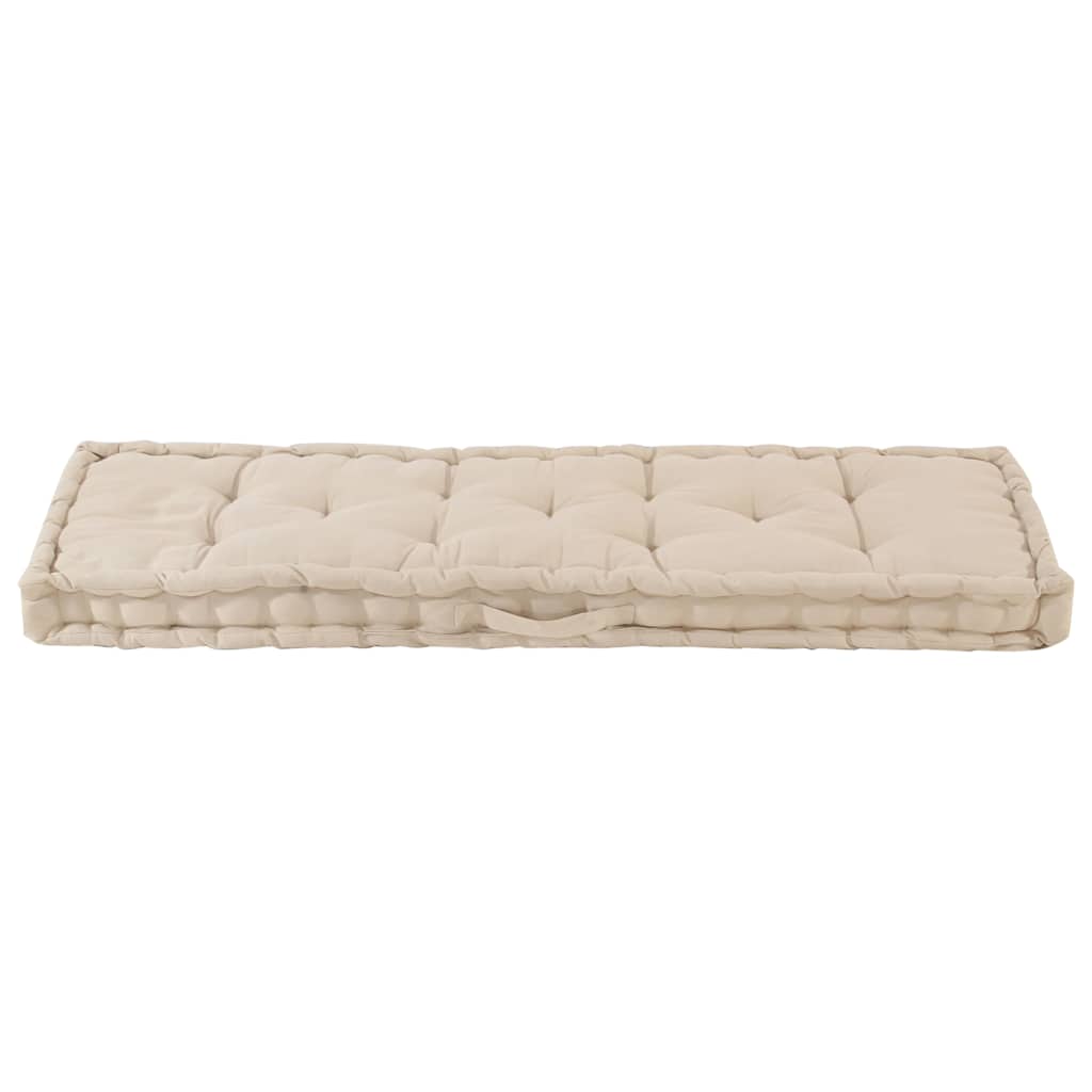 Dyna till pallsoffa bomull 120x40x7 cm beige