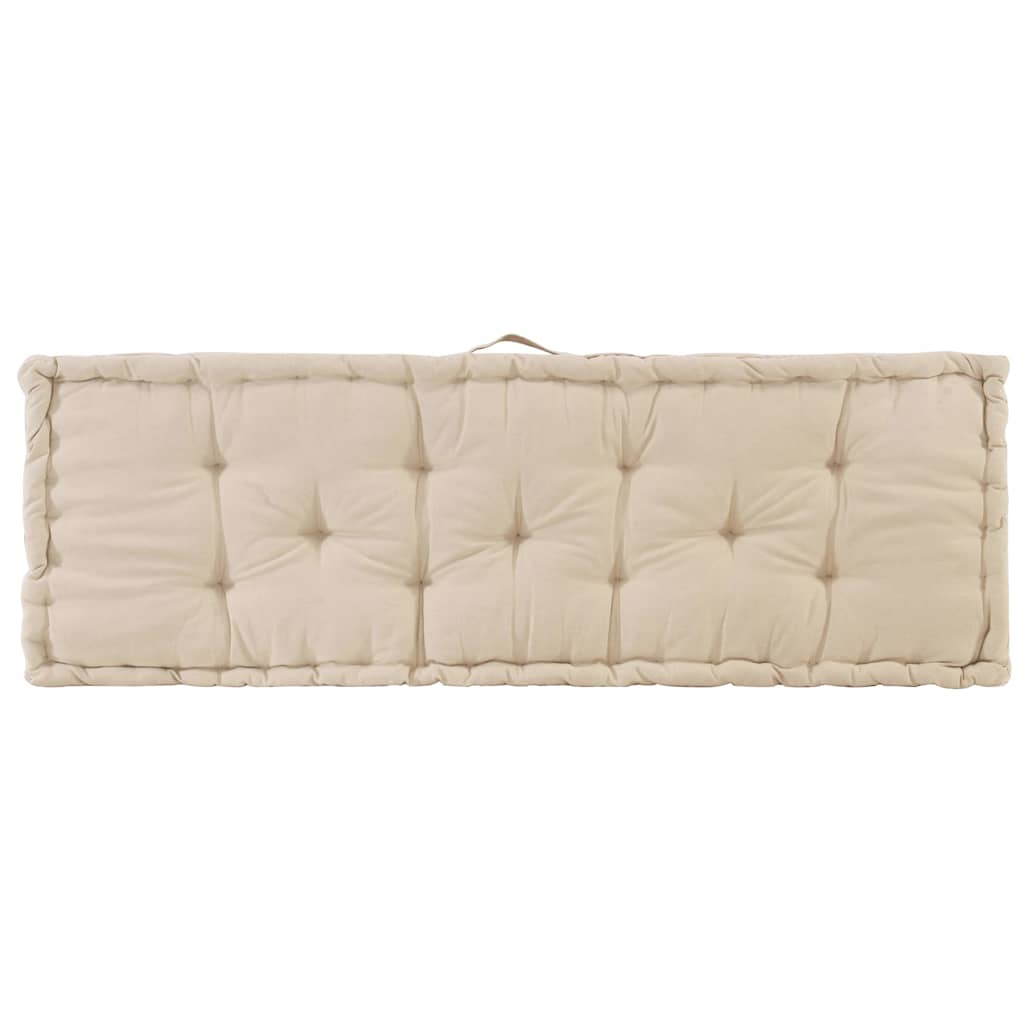Dyna till pallsoffa bomull 120x40x7 cm beige