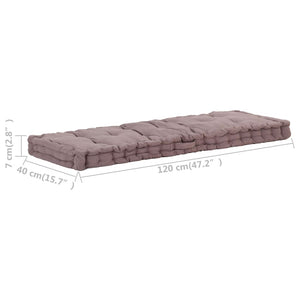 Dyna till pallsoffa bomull 120x40x7 cm taupe