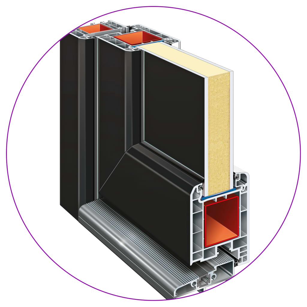 Ytterdörr antracit 108x208 cm