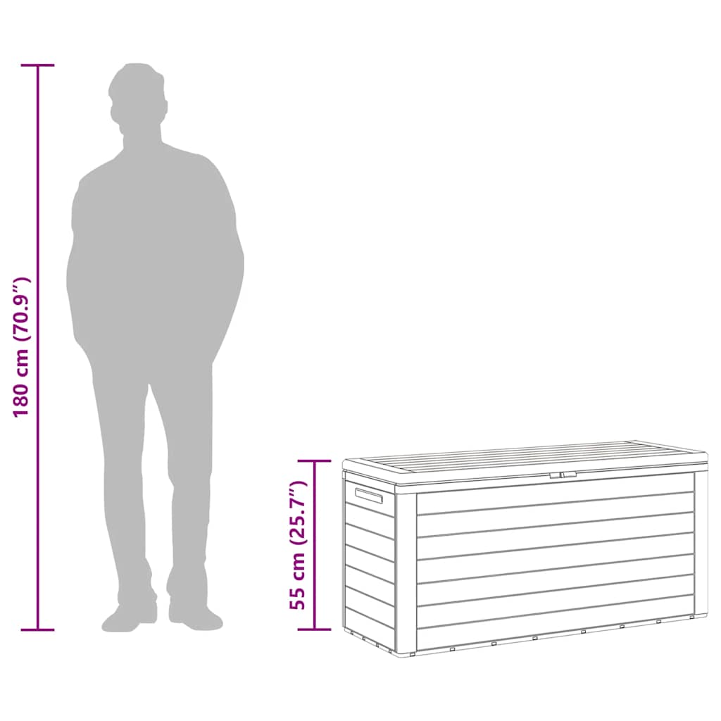 Dynbox brun 116x44x55 cm