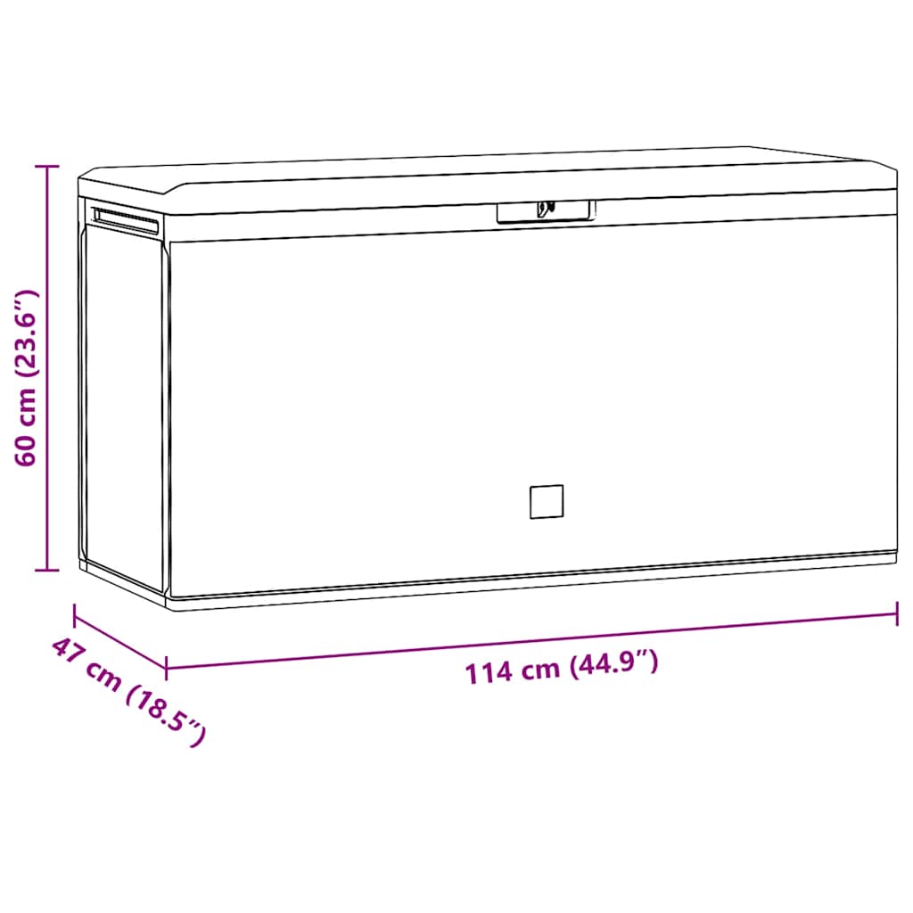 Dynbox brun 114x47x60 cm