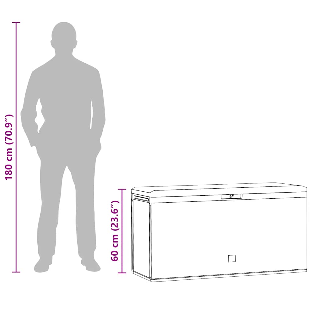 Dynbox brun 114x47x60 cm