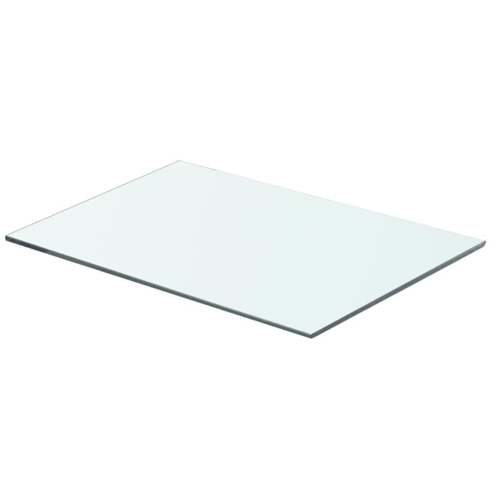 Hyllplan 2 st glas genomskinlig 50x30 cm