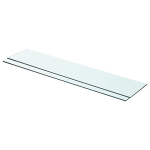 Hyllplan 2 st glas genomskinlig 70x15 cm