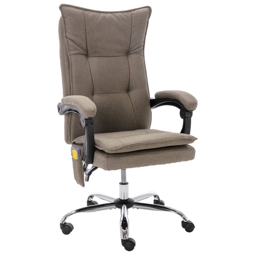 Massagekontorsstol taupe tyg